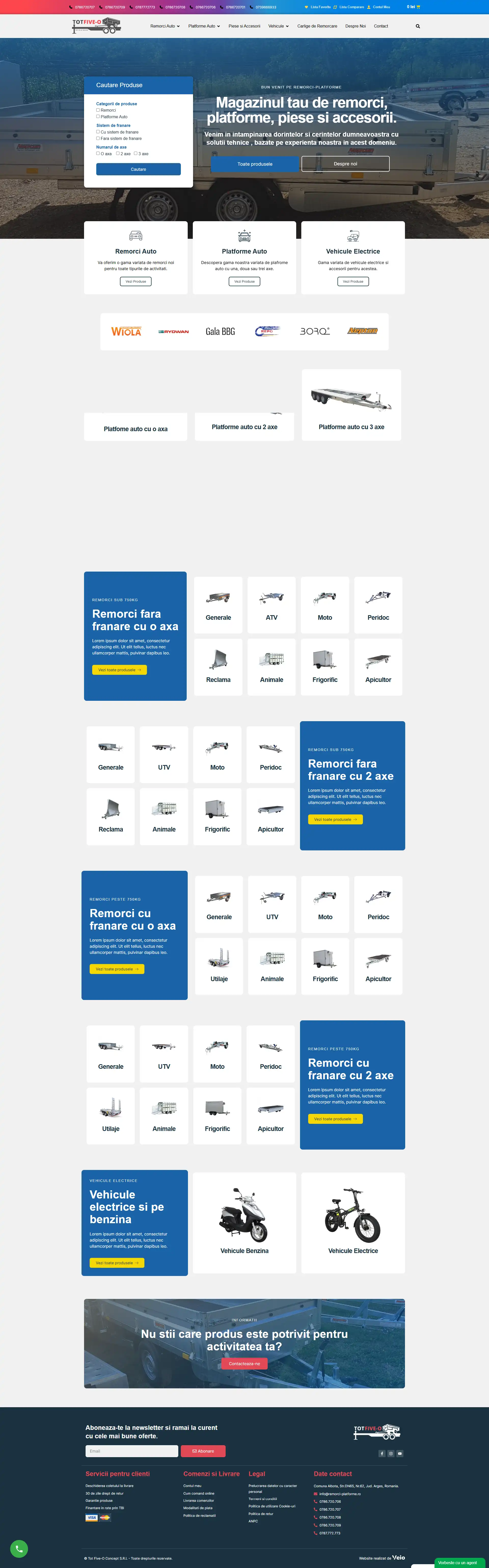 Company landing page